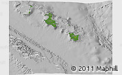 Satellite 3D Map of Îles Loyauté, lighten, desaturated