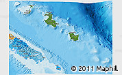 Satellite 3D Map of Îles Loyauté, political shades outside