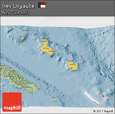 Savanna Style 3D Map of Îles Loyauté