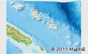 Shaded Relief 3D Map of Îles Loyauté, physical outside