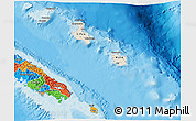 Shaded Relief 3D Map of Îles Loyauté, political outside