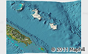 Shaded Relief 3D Map of Îles Loyauté, satellite outside