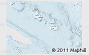 Silver Style 3D Map of Îles Loyauté, single color outside