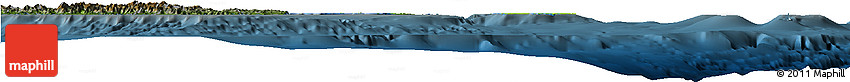 Physical Horizon Map of Îles Loyauté, darken
