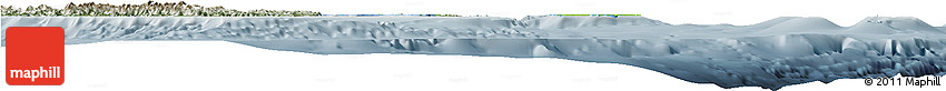 Physical Horizon Map of Îles Loyauté, semi-desaturated