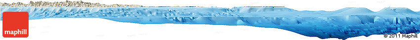 Physical Horizon Map of Îles Loyauté, shaded relief outside