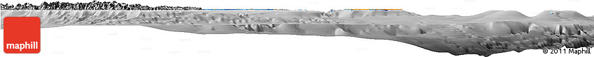 Political Horizon Map of Îles Loyauté, desaturated