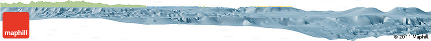 Savanna Style Horizon Map of Îles Loyauté, single color outside