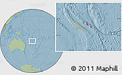 Savanna Style Location Map of Îles Loyauté, hill shading