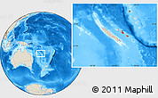 Shaded Relief Location Map of Îles Loyauté, within the entire country