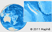 Shaded Relief Location Map of Îles Loyauté, highlighted country