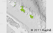 Physical Map of Îles Loyauté, lighten, desaturated