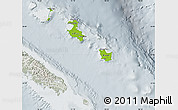 Physical Map of Îles Loyauté, lighten, semi-desaturated