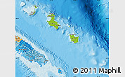 Physical Map of Îles Loyauté, political shades outside