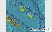 Physical Map of Îles Loyauté, satellite outside