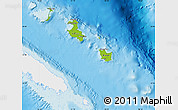Physical Map of Îles Loyauté, single color outside