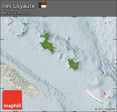 Satellite Map of Îles Loyauté, lighten