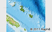 Satellite Map of Îles Loyauté, physical outside