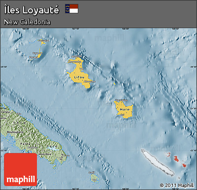 Savanna Style Map of Îles Loyauté