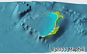 Physical 3D Map of Ouvéa, satellite outside