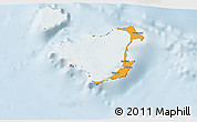 Political 3D Map of Ouvéa, lighten