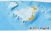 Political 3D Map of Ouvéa, single color outside