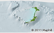 Satellite 3D Map of Ouvéa, lighten