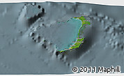 Satellite 3D Map of Ouvéa, semi-desaturated