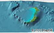 Satellite 3D Map of Ouvéa, single color outside