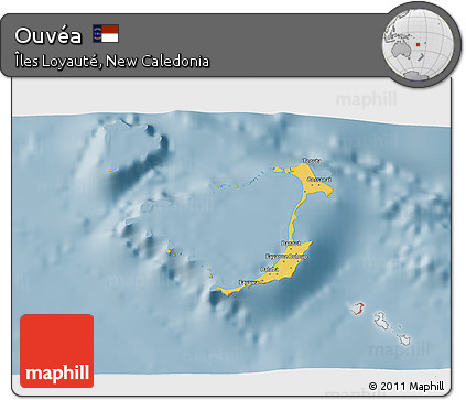 Savanna Style 3D Map of Ouvéa