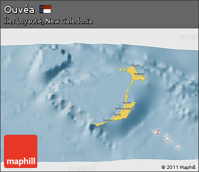 Savanna Style 3D Map of Ouvéa