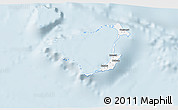 Silver Style 3D Map of Ouvéa, single color outside