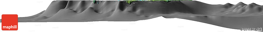 Satellite Horizon Map of Ouvéa, desaturated