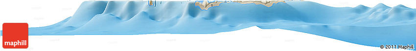 Shaded Relief Horizon Map of Ouvéa