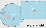 Gray Location Map of Ouvéa, highlighted country