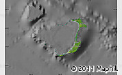 Satellite Map of Ouvéa, desaturated