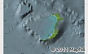Satellite Map of Ouvéa, semi-desaturated
