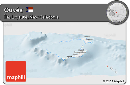 Classic Style Panoramic Map of Ouvéa