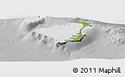 Physical Panoramic Map of Ouvéa, desaturated