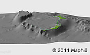Satellite Panoramic Map of Ouvéa, desaturated