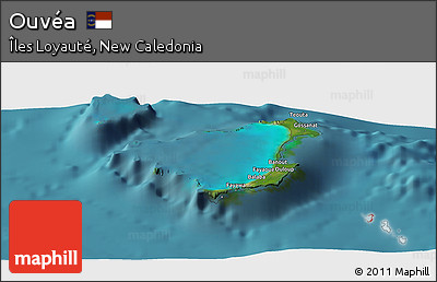 Satellite Panoramic Map of Ouvéa