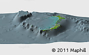 Satellite Panoramic Map of Ouvéa, semi-desaturated