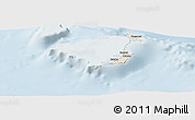 Shaded Relief Panoramic Map of Ouvéa, lighten