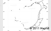 Blank Simple Map of Ouvéa, cropped outside