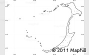 Blank Simple Map of Ouvéa, no labels