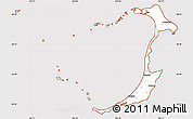 Classic Style Simple Map of Ouvéa, cropped outside