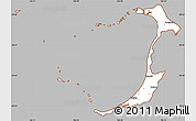 Gray Simple Map of Ouvéa, cropped outside