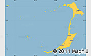 Savanna Style Simple Map of Ouvéa, single color outside