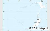 Silver Style Simple Map of Ouvéa