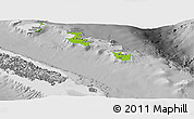 Physical Panoramic Map of Îles Loyauté, desaturated